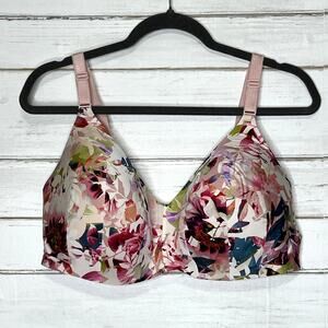 Torrid Back Smoothing Lightly Lined Bra Floral Size 40 DDD